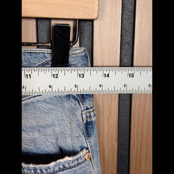 Mother Jeans 26 Womens Blue Huffy Flood High Rise Rigid Denim Light Wash - Picture 3 of 12